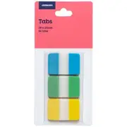 J.Burrows Tabs 25x38mm Blue/Green/Yellow 3 Pack