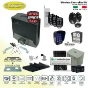 APC Solar Powered Sliding Gate Opener, Ultra Fast Italian Made Gate Motor 6M Kit
