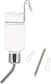 DINHEAROM Pet Hanging Water Dispenser Automatic Dog Water Feeder Leakproof Design Transparent Bottle for Cages Fresh Water Supply for Dogs and Pets