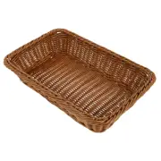 Storage Basket Poly Wicker Fruit Baskets Imitation Rattan Woven Bread Baskets