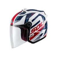 在飛比找蝦皮商城優惠-【SOL Helmets】27S開放式安全帽 (星艦_白/藍