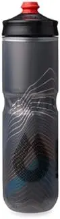 Hydrapak Polar Surge Insulated Bicycle Water Bottle - High Flow Squeeze Bottle for Cycling and Sports (Black, 24oz)