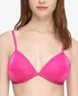 Calvin Klein CK One Glisten Triangle Bralette Color Party Pink Size L