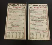 Set Of 2 Vintage Contract Bridge Score Pad No. 198, Unused