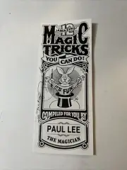 12 Amazing Magic Tricks You Can Do 8.5"x14" Flyer Signed by Paul Lee