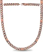 MagnetRX® Copper Magnetic Therapy Necklace for Pain Relief and Healing - 99.9% Pure Curb Chain With Magnets