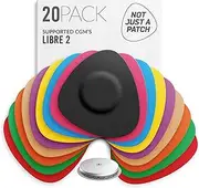 Not Just A Patch Freestyle Libre 2 Sensor Covers (20 Pack) Lingo CGM Patches for Freestyle Libre 2 - Water Resistant & Durable for 10-14 Days - Pre-Cut in Multicolor