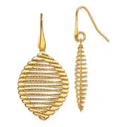 Ss/Gold Plated Sterling Silver Gold-Plated Shepherd Hook Earrings