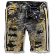 Jordan Craig Kids Sparta Striped Denim Shorts (University Gold)