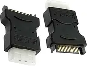 tunghey 2Pack SATA Male to molex Female Adapter, SATA to LP4, Sata 15Pin Male to 4-Pin IDE Female Adapter Connector for Hard Drives