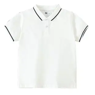 夏季男童短袖白色T恤小學生校服兒童polo衫中大童女童畢業班服薄