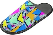 [Joisal] House Slipper for Women, Comfy Home Slippers for Men, Fashion Style Abstract Pattern Fuzzy Slides for Women