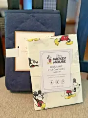 Snoopy Pottery Barn Mickey Mouse￼ PILLOWCASE +SHAM holiday Peanut Disney SET 2