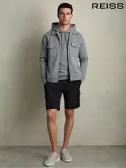 Reiss Navy Climb Drawstring Technical Cargo Shorts (AW6759) | $225