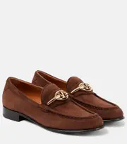 [Valentino Garavani] Valentino Garavani VLogo Gate suede loafers AU 9 brown