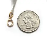 New DAVID YURMAN 8mm Petite Gold & Enamel O Initial Pendant Charm Enhancer