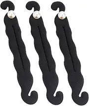 LALADEFIEE 3Pcs Pearl Hair Bun Maker Elegant Sponge Donut Tool for Easy Lazy Buns Lightweight Hair Accessories for Women for Quick Hairstyles