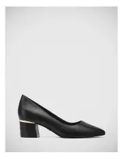 [Wittner] Gemmah Leather Block Heel Pump in Black