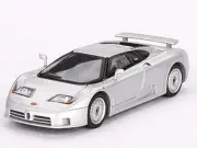 Mini GT 1:64 Diecast Model Car Bugatti EB110 GT Grigio Chiaro Silver