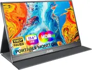 15.6 FHD 1080P Portable USB-C HDMI Monitor W/Smart Cover, Speakers, HDR, IPS Dis