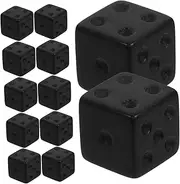 Kisangel 30pcs Black Acrylic Frosted Dices Portable Game Dice Props for Board Games Parties Home Entertainment Lightweight and Compact Design