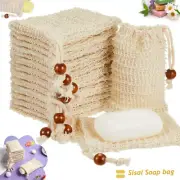 Sisal Soap Bag Shower Bath Exfoliating Soap Saver Pouch Holder for Bath Use ﻿