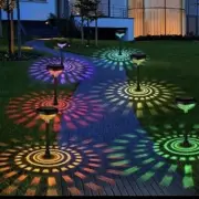 Solar Powered Path Lights RGB / Warm White LED Eco-friendly Easy Install 2 Pack