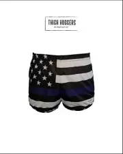 Thigh Huggers Men’s Shorts Thin Blue Line -Small-