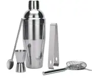 Cocktail Shaker Set Maker Mixer Martini Spirits Bar Strainer Bartender Kit 5PCS