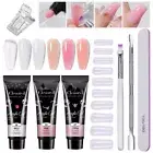 Nail Extension Gel Nail Builder Glue Soak Off UV Long Lasting Extend Mold Kit