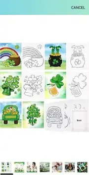 6 Pack 8x10 Inches Summer Pre Drawn Canvas for Sip and Paint St Patrick's Day