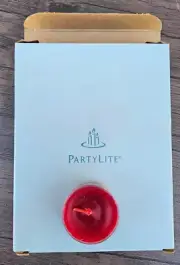 PartyLite V0423 Box of 12 Red CRANBERRY Tealight Candles C3