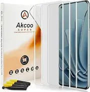 [3 Pack] For OnePlus 10 Pro Screen Protector,Akcoo Full Screen UV Liquid Adhesive Tempered Glass for OnePlus10 Pro 5G