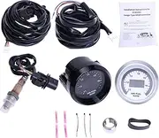 Wideband UEGO Air/Fuel Ratio Gauge 52mm (2-1/16”) with 4.9 LSU Sensor, Digital AFR Controller Gauge, Wideband O2 Control Sensor kit | 0-5V Analog Output (10-20 AFR Range)