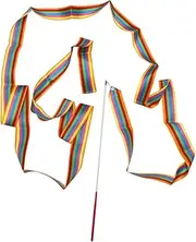 Yardwe Dancing Silk Ribbons for Gymnastics 12pcs Rhythmic Gymnastics Ribbons Exercise Guard for Kids Adults