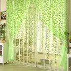 Tulle Curtain Attractive Flower Printed Double-layer Polyester Tulle Sheer