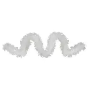 Northlight 12' Silver and Snowblush Spiral Christmas Tinsel Garland - Unlit