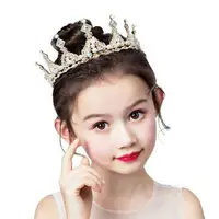 在飛比找樂天市場購物網優惠-皇冠頭飾皇冠頭飾兒童公主女童小孩韓版王冠水晶生日發飾花童舞蹈