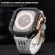 豪華改裝套件保護套橡膠錶帶碳纖維鈦錶殼兼容 Apple Watch Ultra 2 49 毫米 Iwatch 系列 Ul