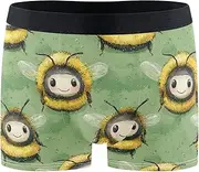 [FRODOTGV] Cute Little Bees Men's Boxer Brief Shorts Workout Underwear for Men Compression Interiores Para Hombres