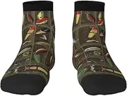 [JBYJBX] Fishing Lure Style Print Adult Socks Womens Mens Workout Thermal Cozy All-Season Gift Holiday Articles Use