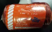 NEW! VINTAGE MACRAME Rasberry Red Acrylic Macra-Cord / 5 ply / 200 feet / unused