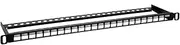 Monoprice 24-Port Blank Keystone UTP Patch Network Panel, UL Listed, Half-U, with Wire Support Bar (TAA)
