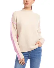 Karen Kane Colorblocked Mock Neck Sweater