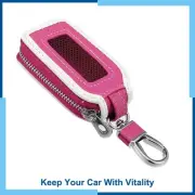 Universal Pack (1) Car Key Case Faux Leather Zipper Multifunctional Fob Bag