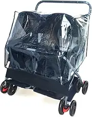 Double Pet Stroller 3-in-1 Multifunctional Dog and Cat Jogger 4 Wheels Traveling Cart for Small Dogs and Cats with Rain Cover Holds Pets Up to 20 Kg / 44 Lbs 20 Kg / 44 Lbs