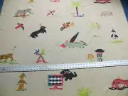 By YD CLARENCE HOUSE JUNGLE BOOK APPLIQUE EMBR'Y PANTHER ELEPHANT CROCODILE BIRD