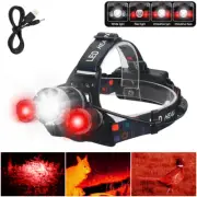Super Bright LED Headlamp Red White Headlight Head Torch Waterproof Flashlight
