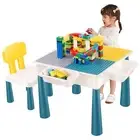 7 in 1 Multi Toddler Activity Table Set, Kids Play Table with Storage,Toddler