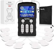 TENS Machine Muscle Stimulator with 10 Electrode Pads, Electronic Pulse Massager for Improving Circulation, Reducing Muscle Swollen, Pain Relief & Muscle Stiffness， 25 Modes, Black